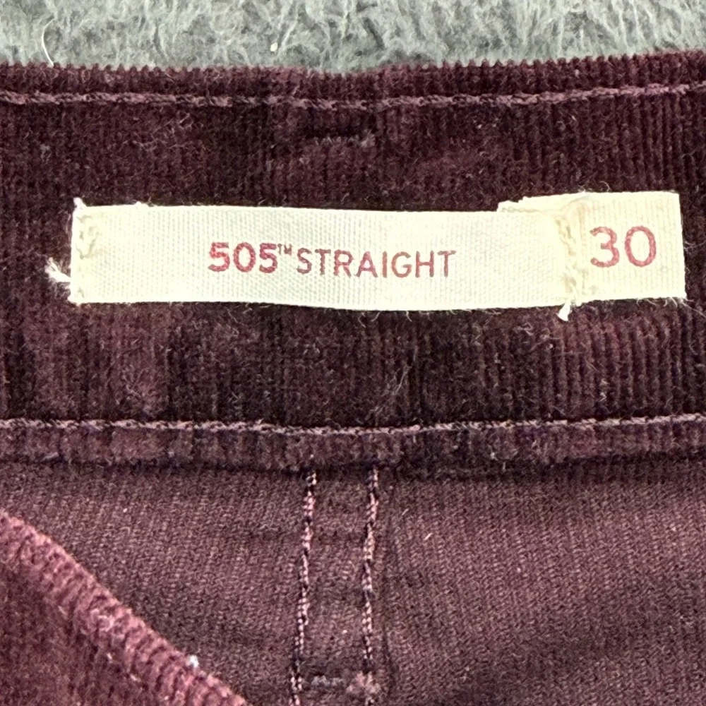 Levi's‎ 505 Straight Corduroy Pants Womens 30 Burgundy Maroon Stretch 15505-0187